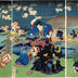 Mitsuuji struggles with a thief from <i>Kasumitatsu Miyoshi no Genji</i> (霞立三吉の源氏)